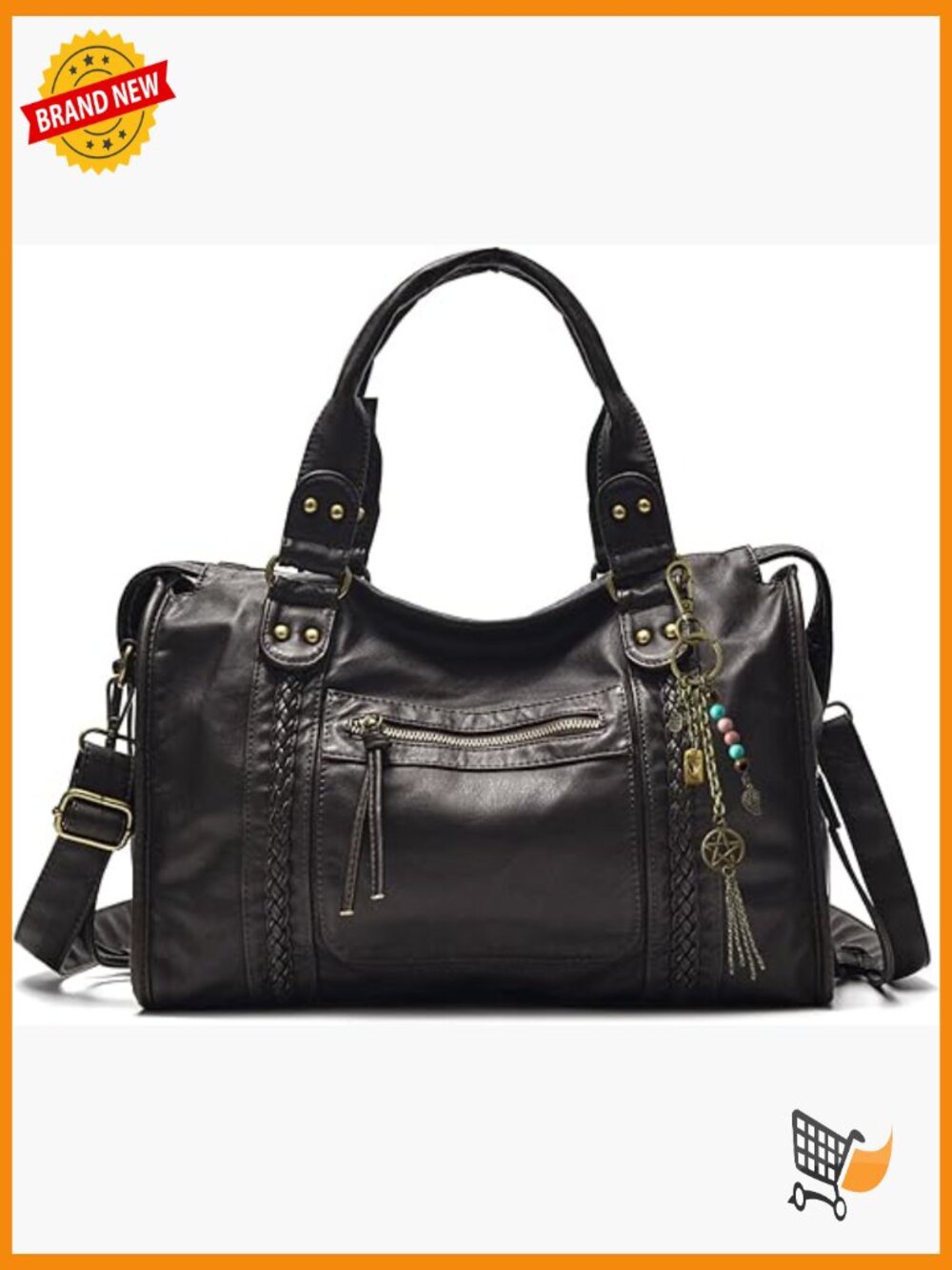 Crossbody Hobo Bag Large Tote Soft Leather Vintage Shoulder City Bag Multi